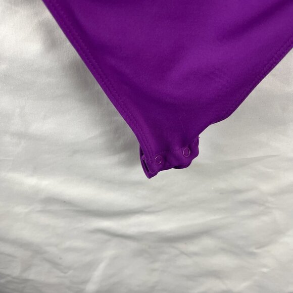 Aritzia Babaton Purple Square Neck Tank Bodysuit Womens Size L - Picture 3 of 9